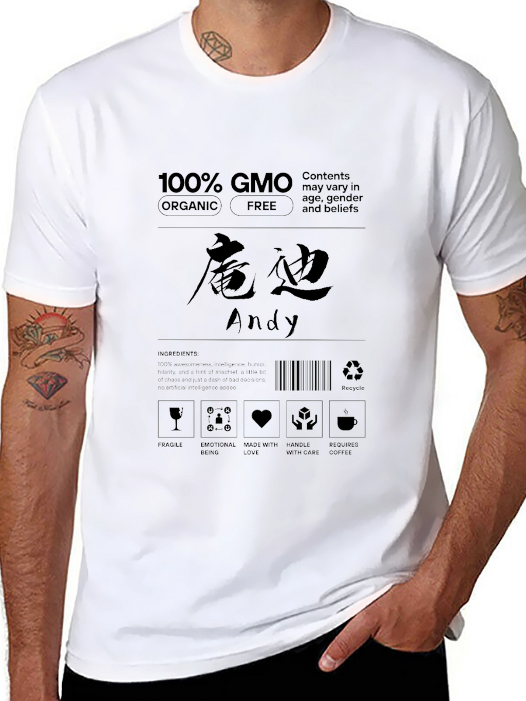 GMO Organic Free T-Shirt - Andy