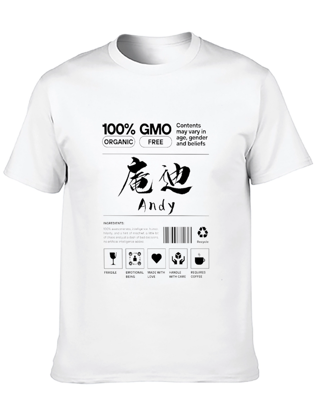 GMO Organic Free T-Shirt - Andy
