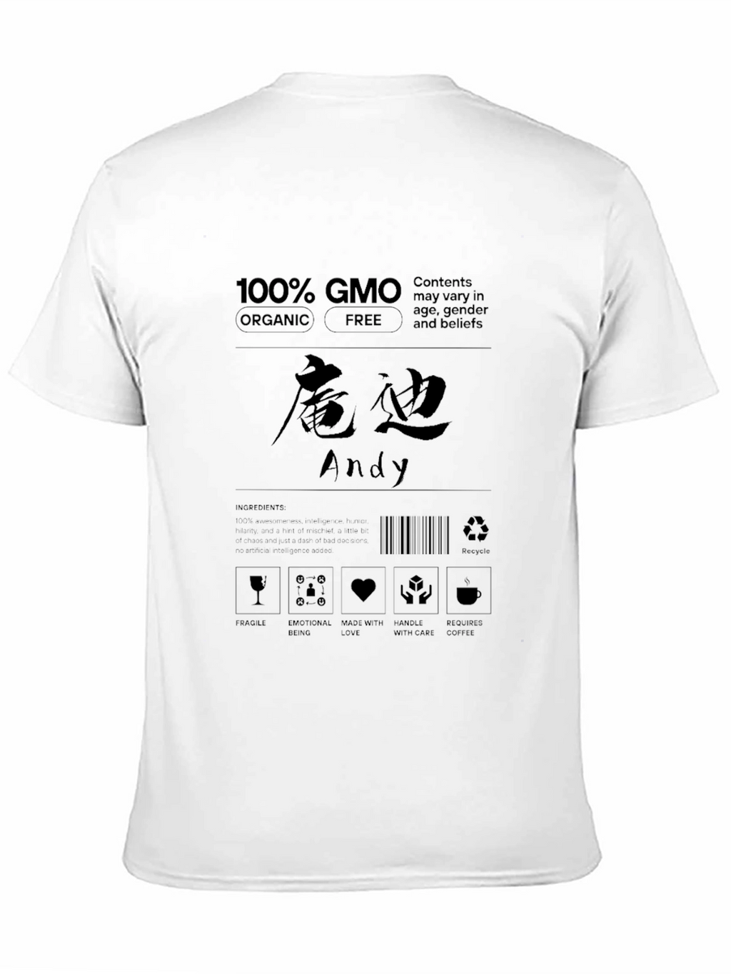 GMO Organic Free T-Shirt - Andy