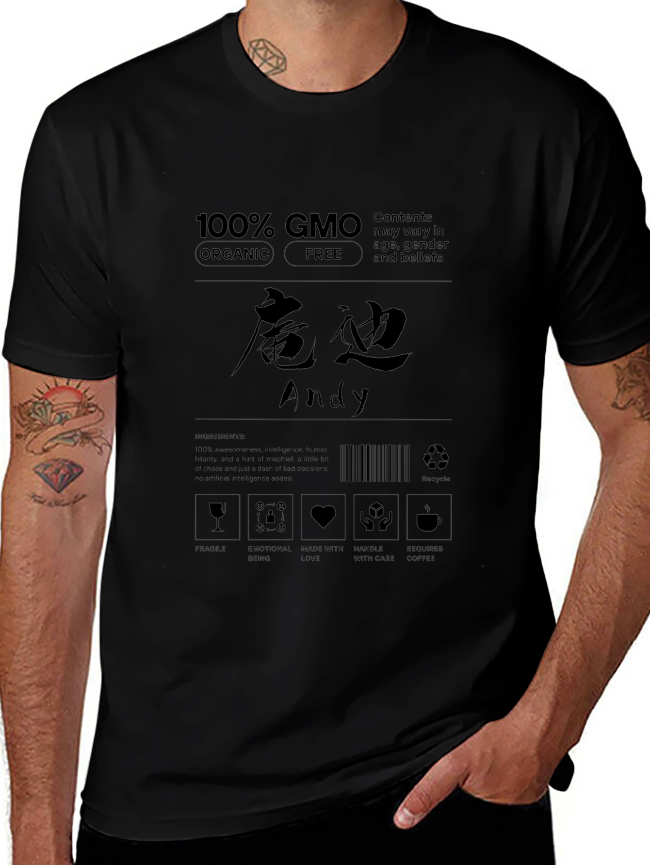 GMO Organic Free T-Shirt - Andy