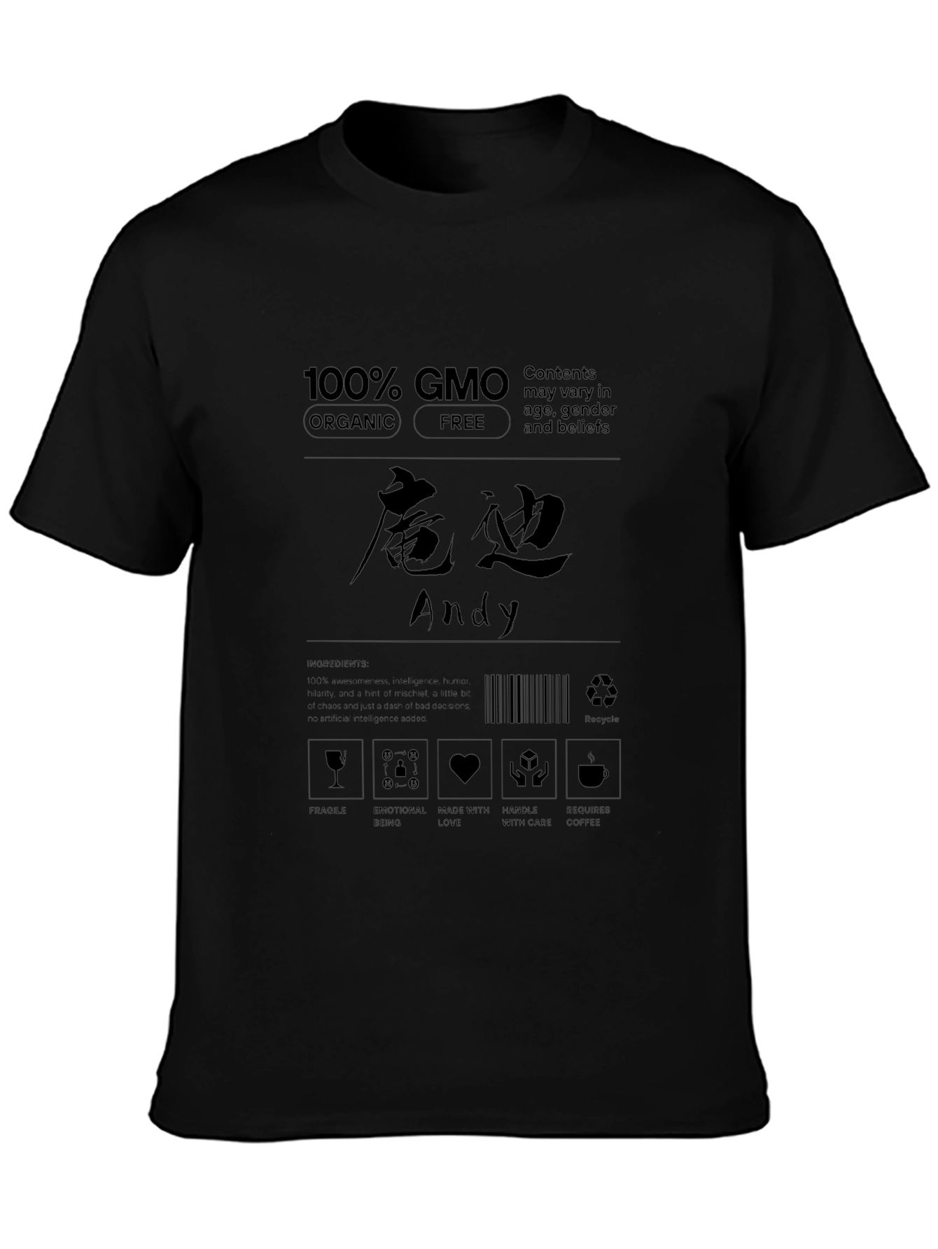 GMO Organic Free T-Shirt - Andy