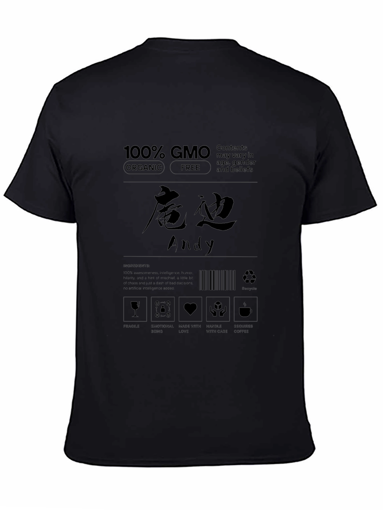 GMO Organic Free T-Shirt - Andy