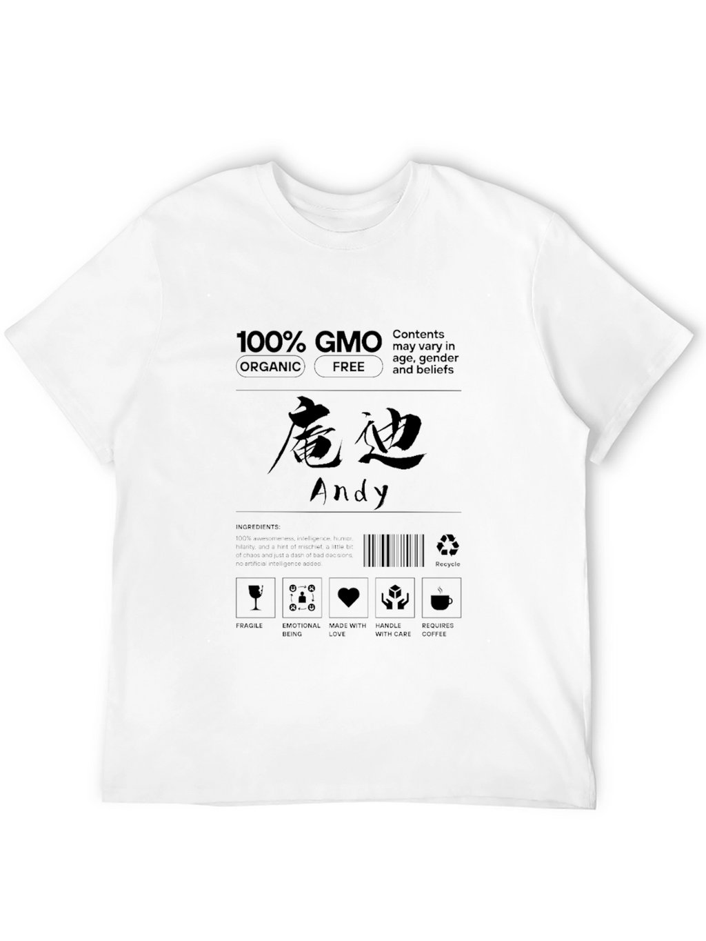 GMO Organic Free T-Shirt - Andy