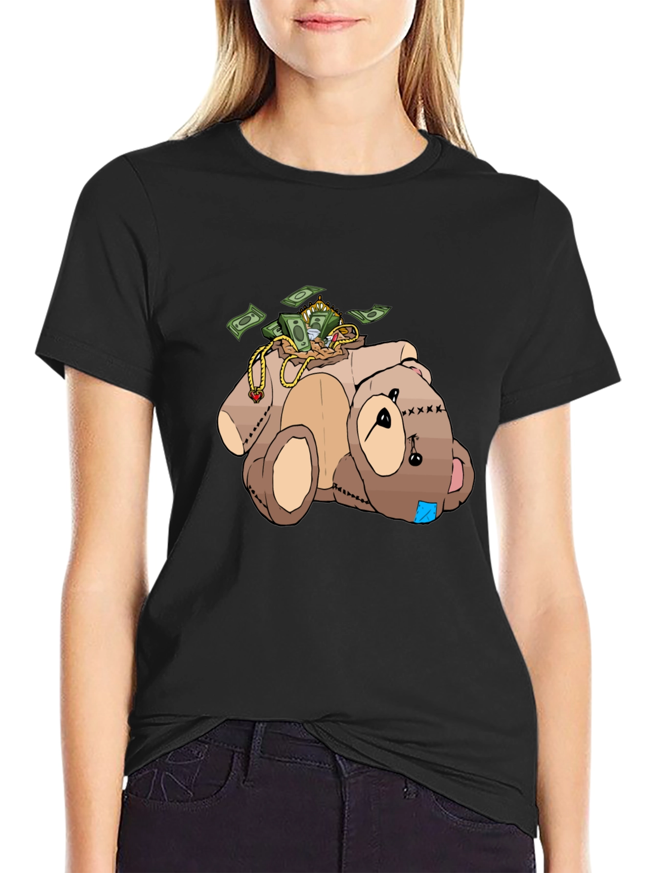 Money Bear T-Shirt - Cartoon Graphic Tee