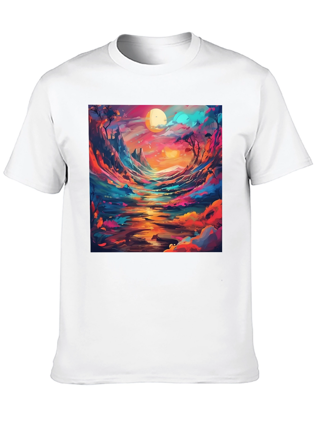 Artistic Landscape Graphic T-Shirt