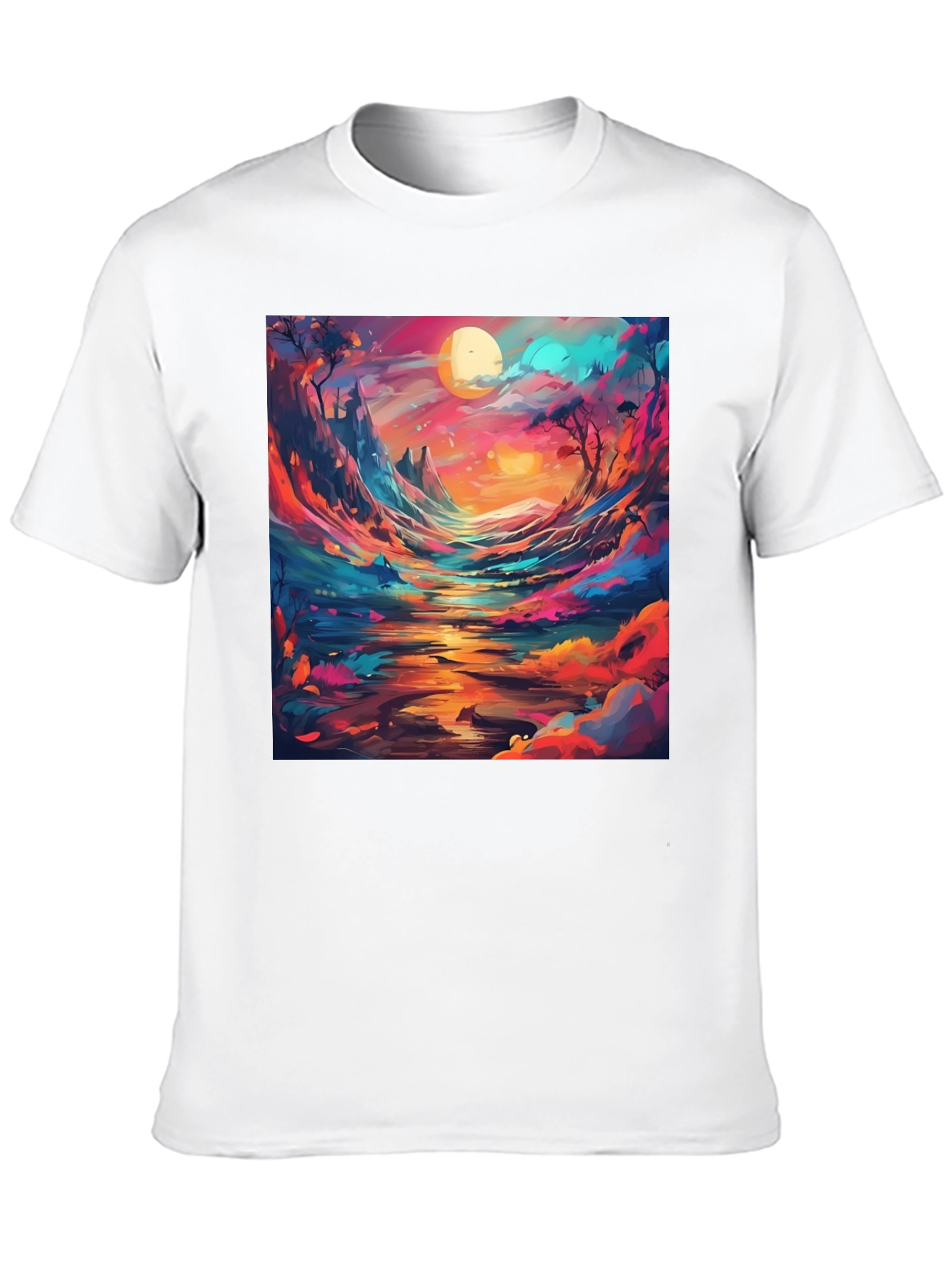 Artistic Landscape Graphic T-Shirt