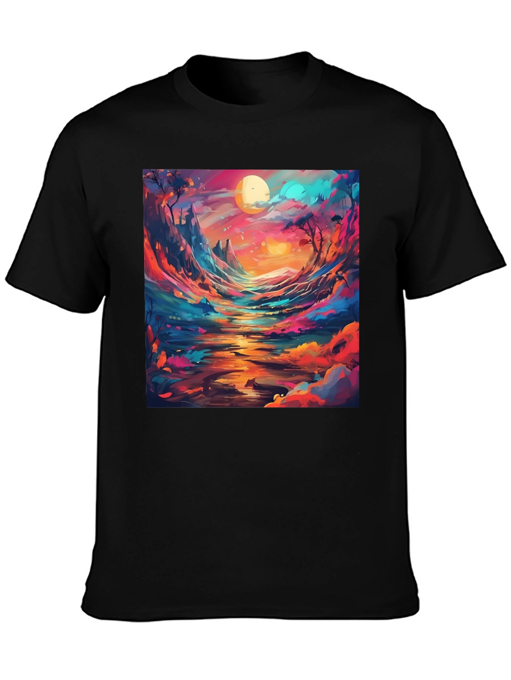 Artistic Landscape Graphic T-Shirt