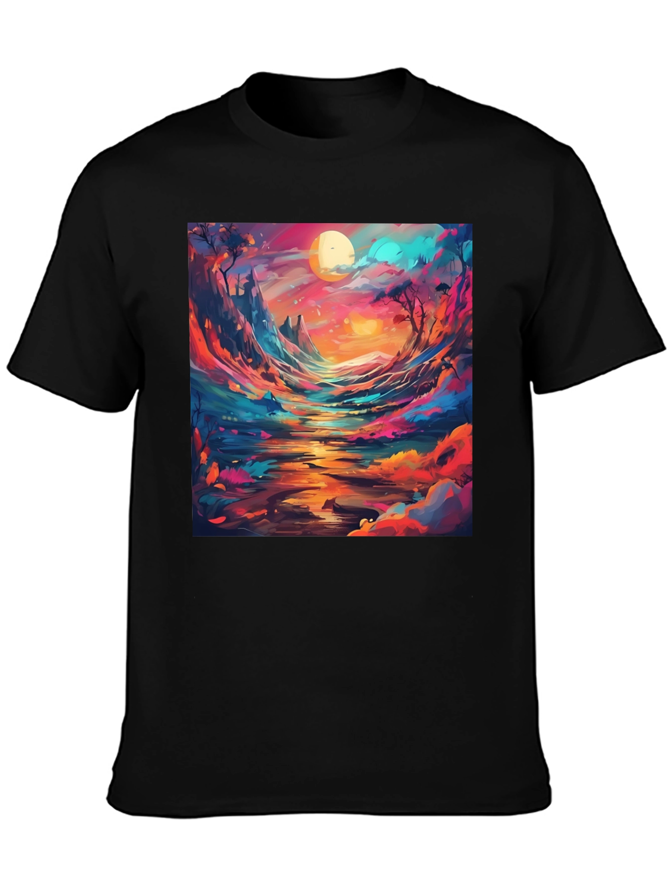 Artistic Landscape Graphic T-Shirt