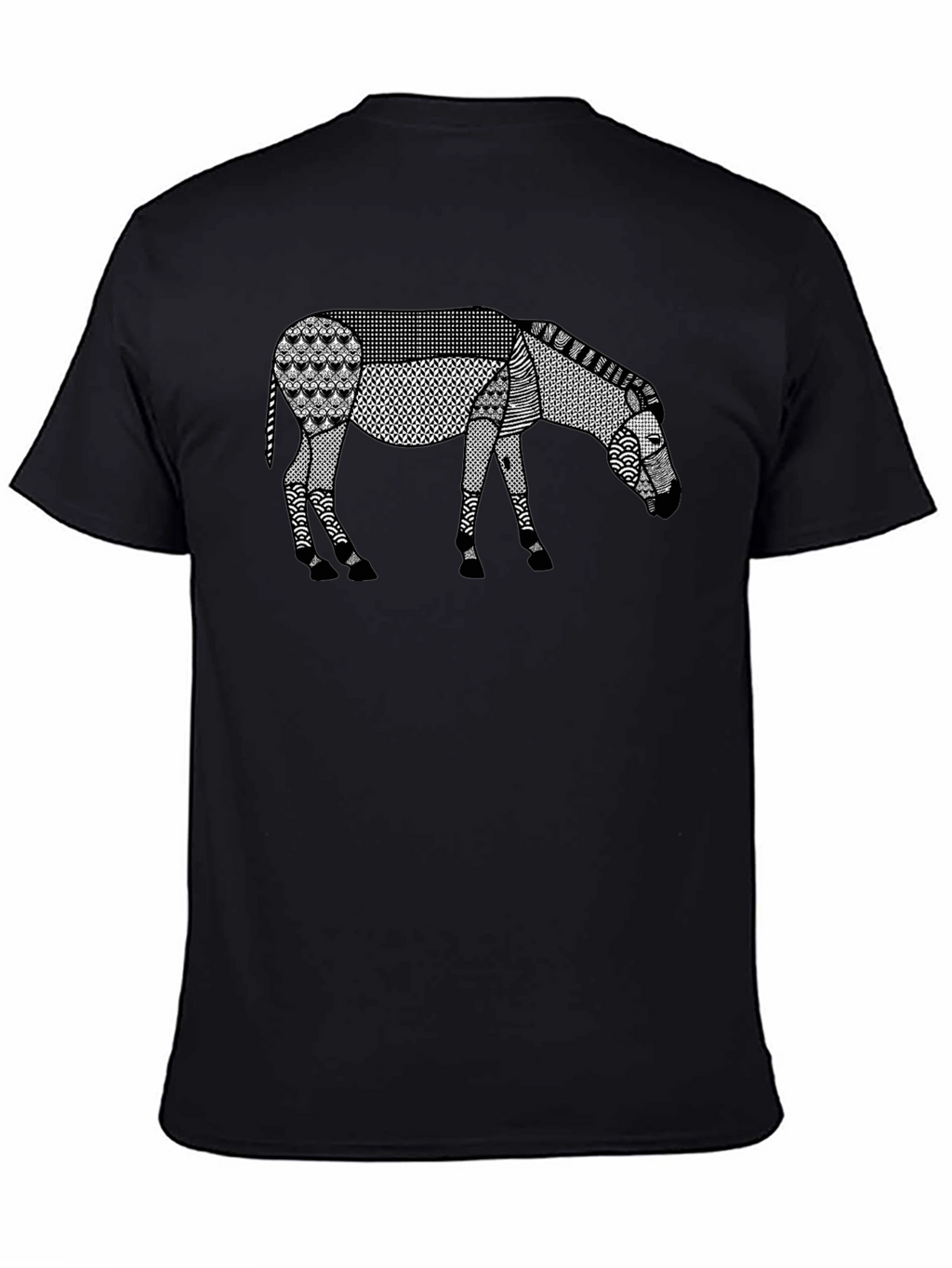 Abstract Donkey Graphic Tee - Modern Art Shirt