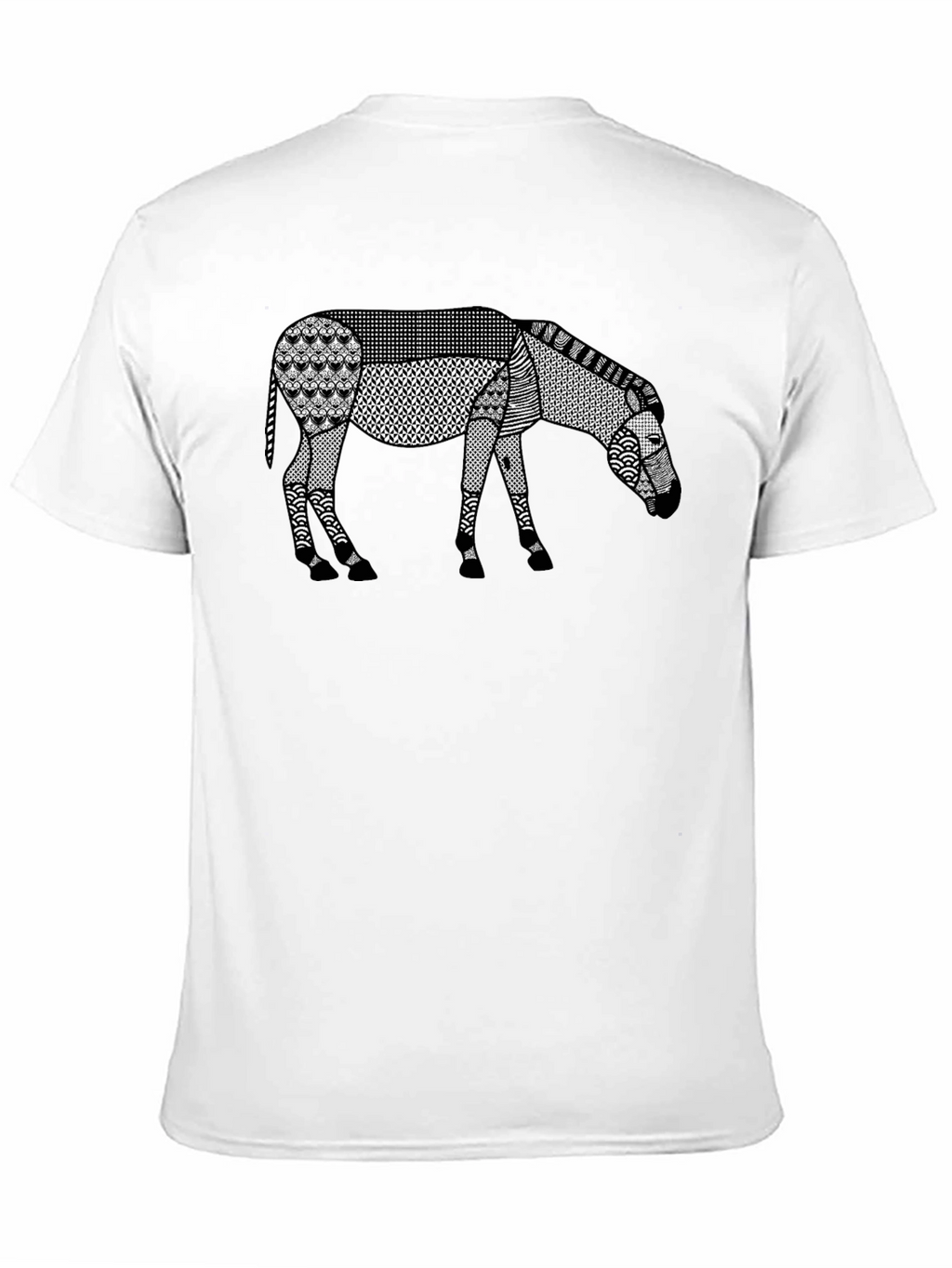 Abstract Donkey Graphic Tee - Modern Art Shirt