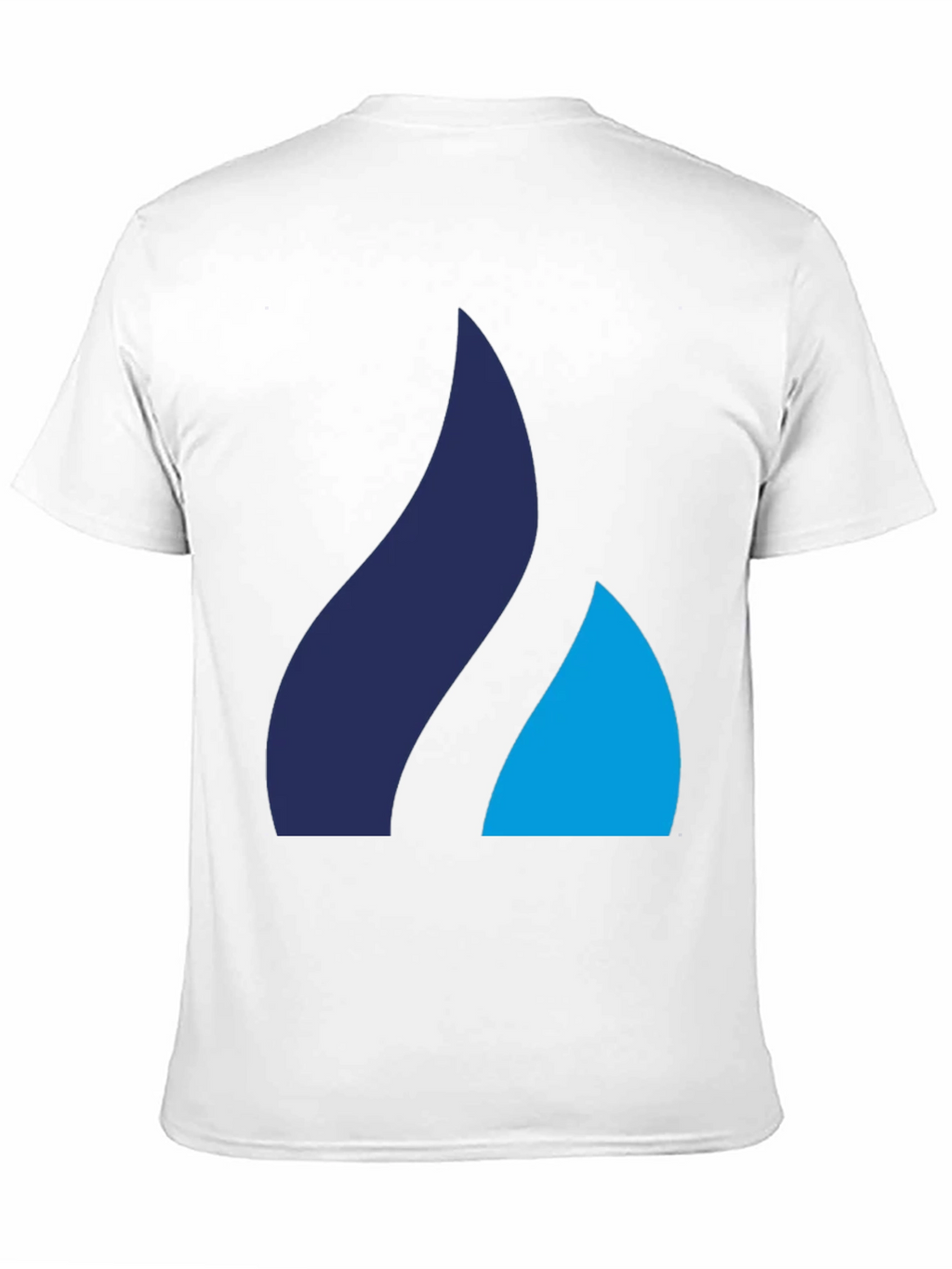 Modern Black Tee with Abstract Blue Logo