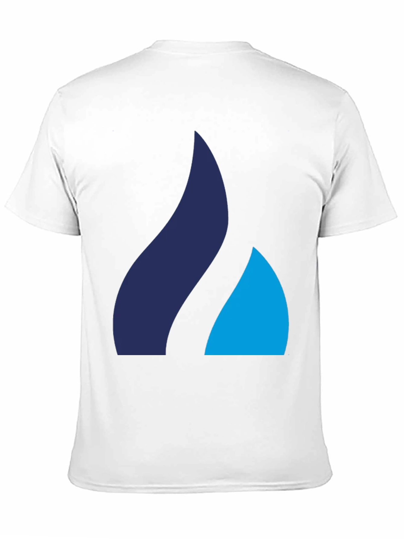 Modern Black Tee with Abstract Blue Logo