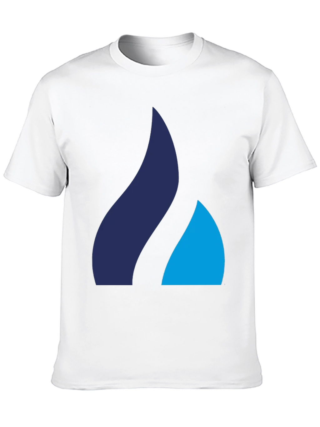 Modern Black Tee with Abstract Blue Logo