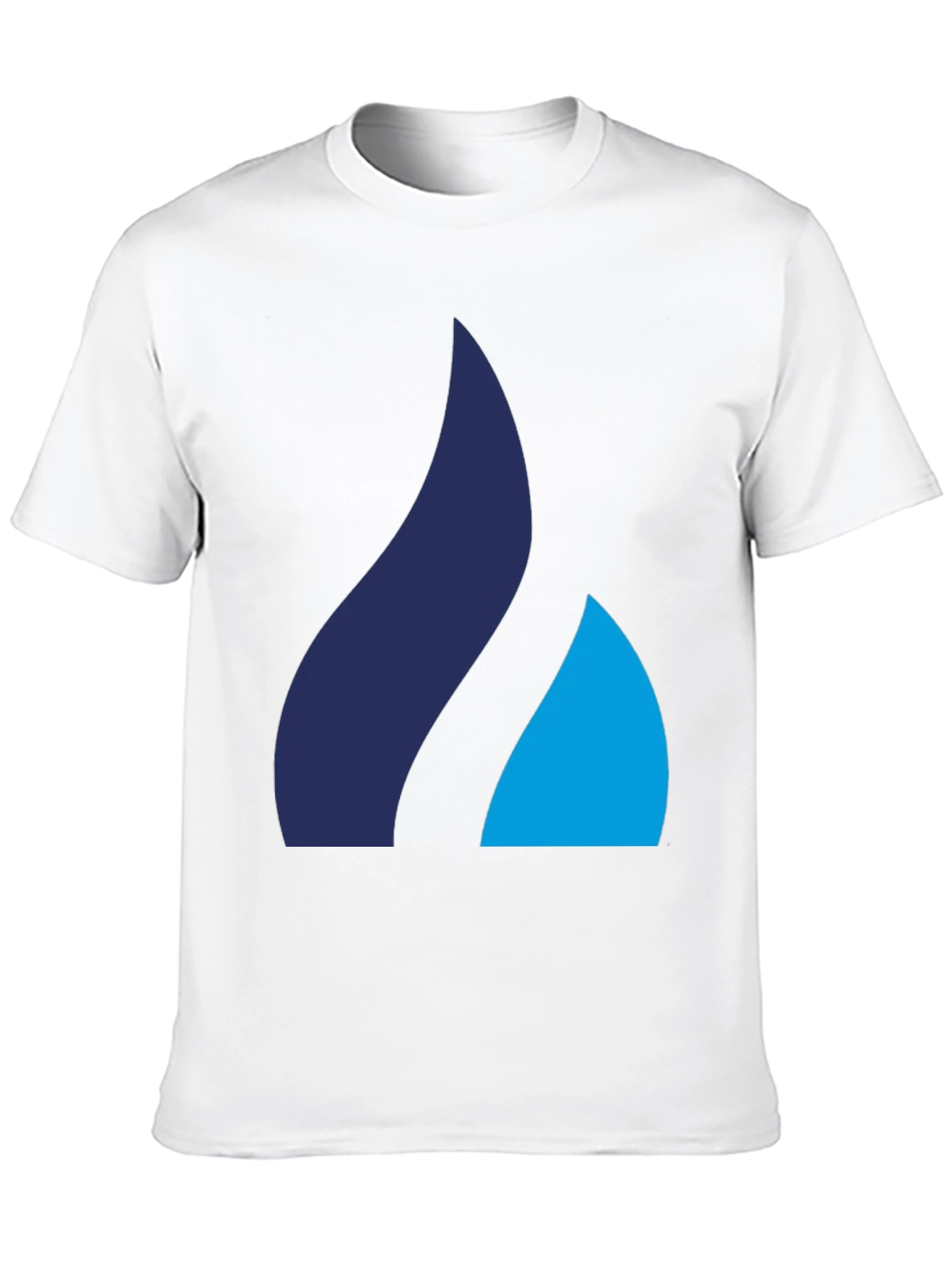 Modern Black Tee with Abstract Blue Logo