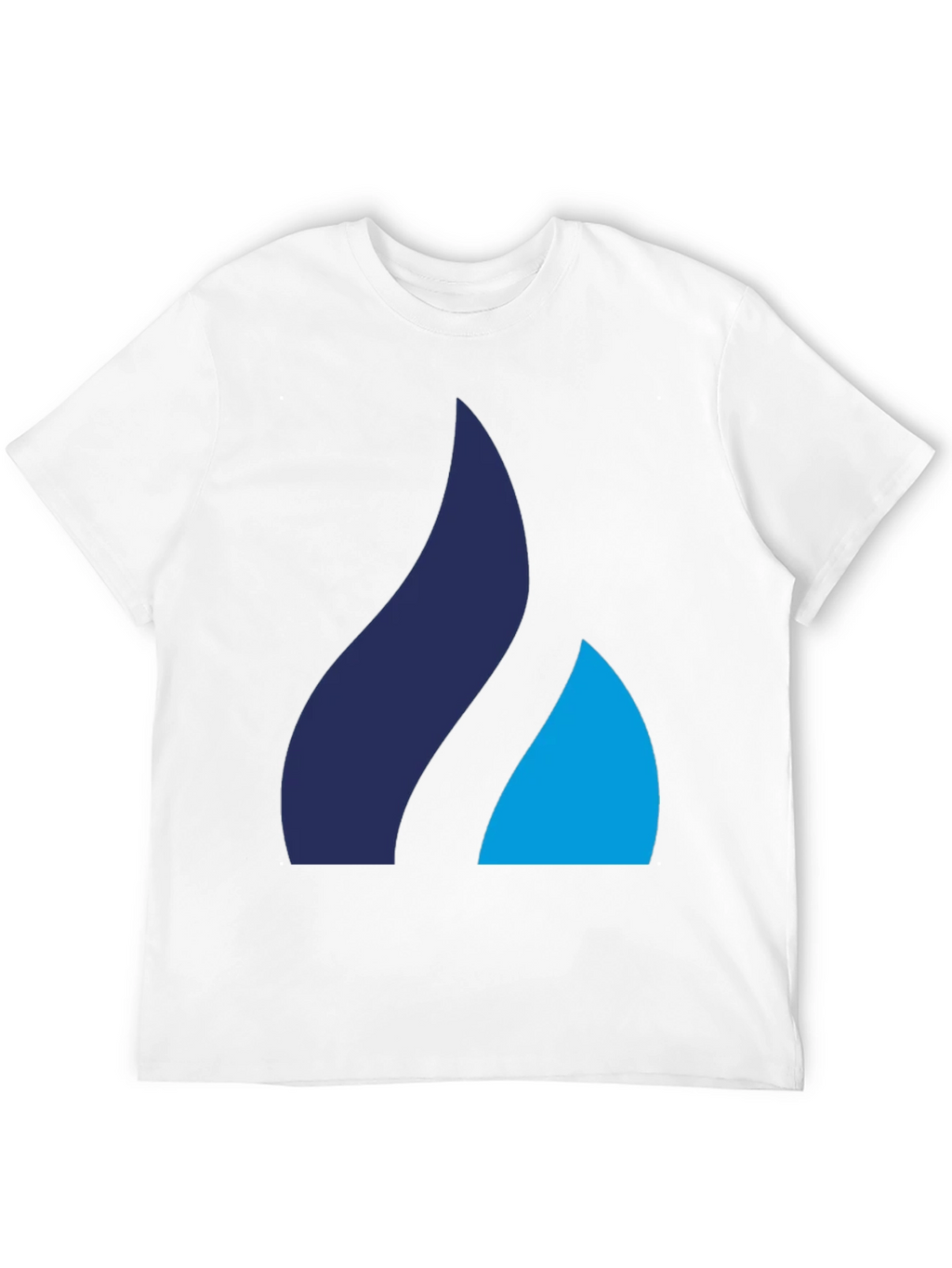 Modern Black Tee with Abstract Blue Logo