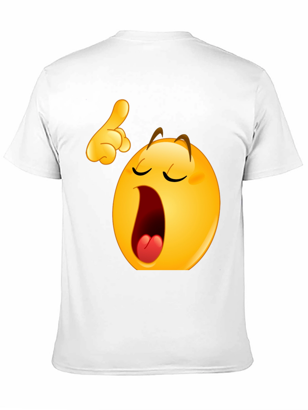 Funny Yawning Emoji Black T-Shirt