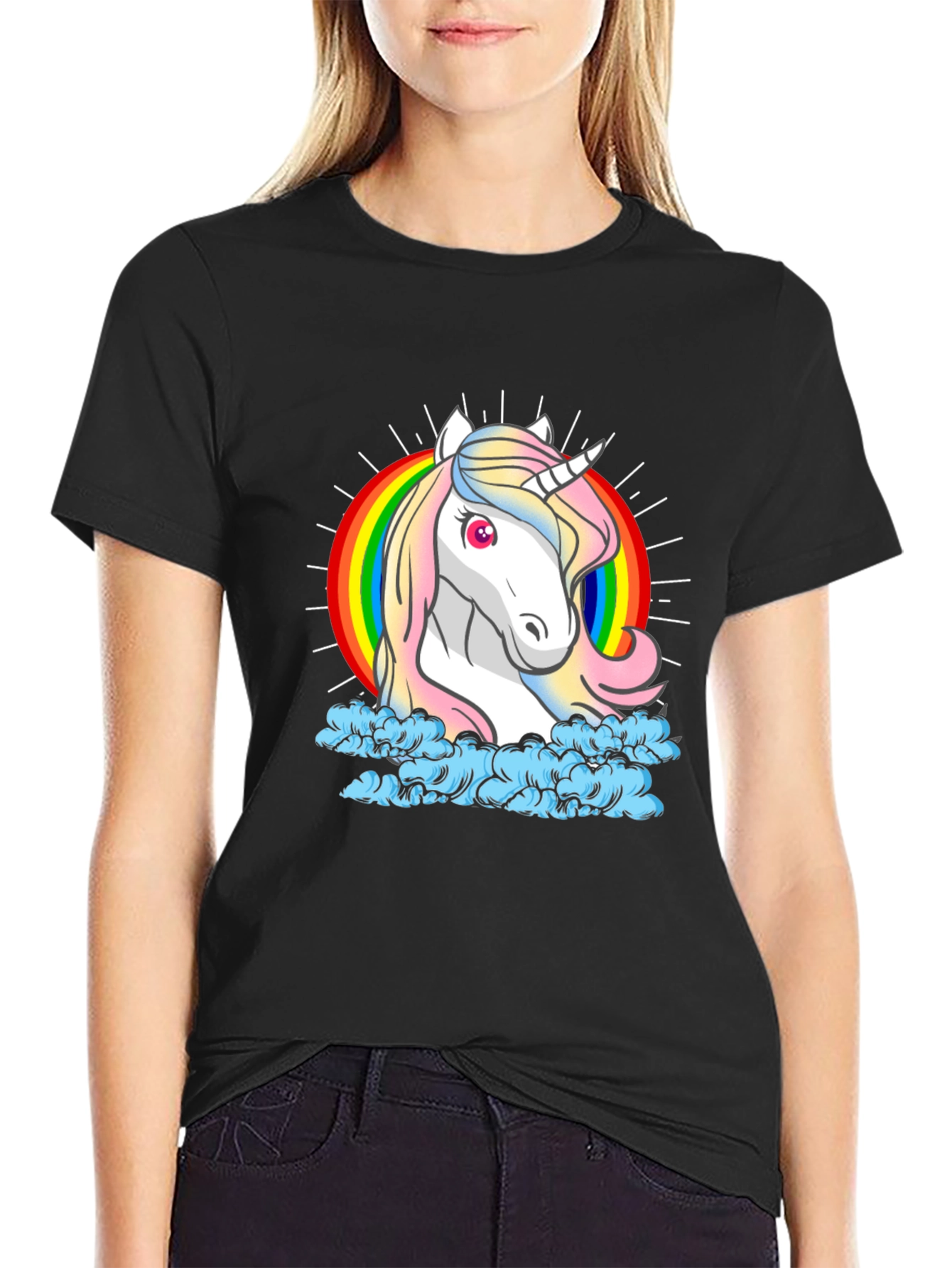 Unicorn Rainbow Graphic T-Shirt
