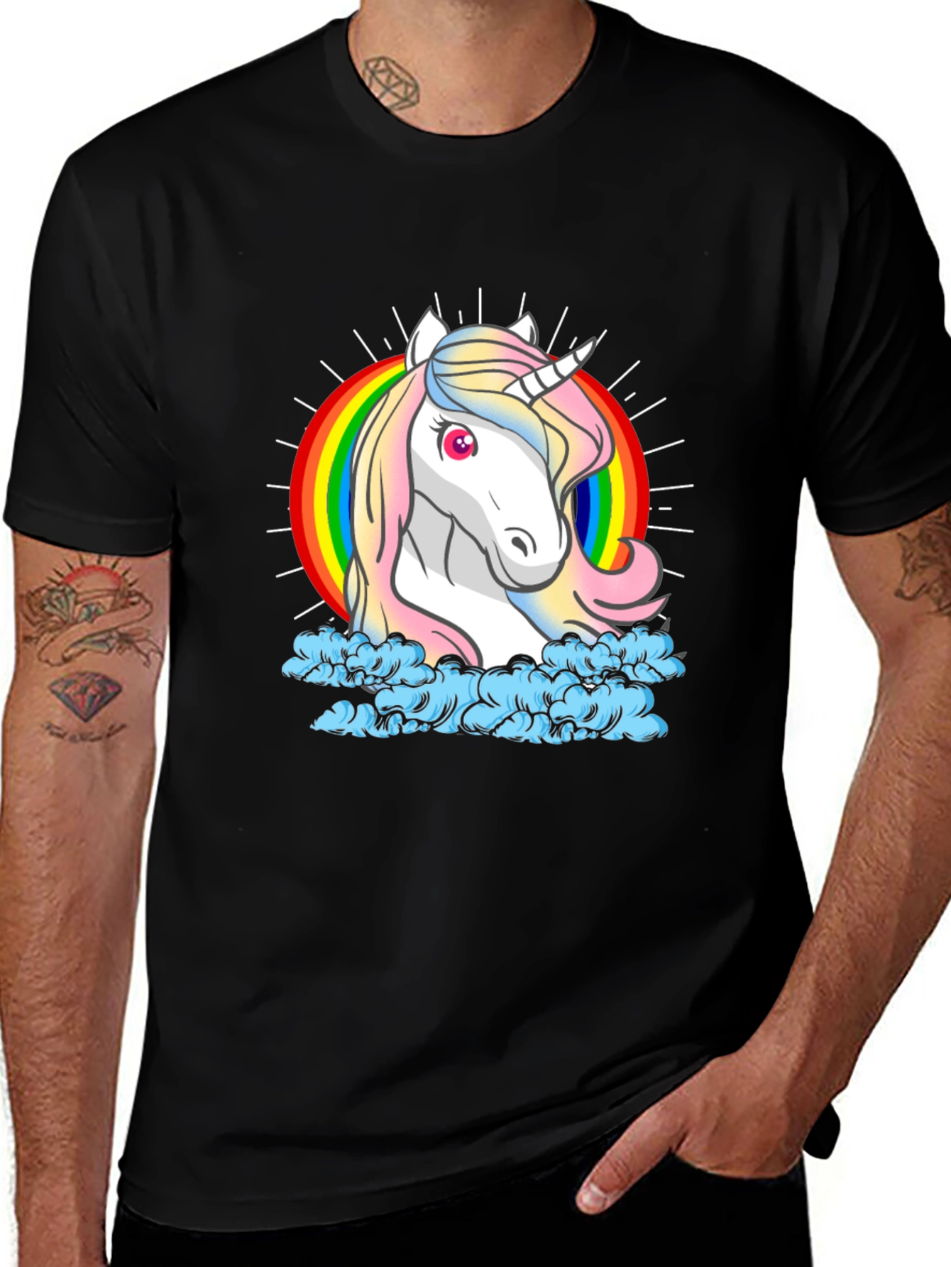 Unicorn Rainbow Graphic T-Shirt