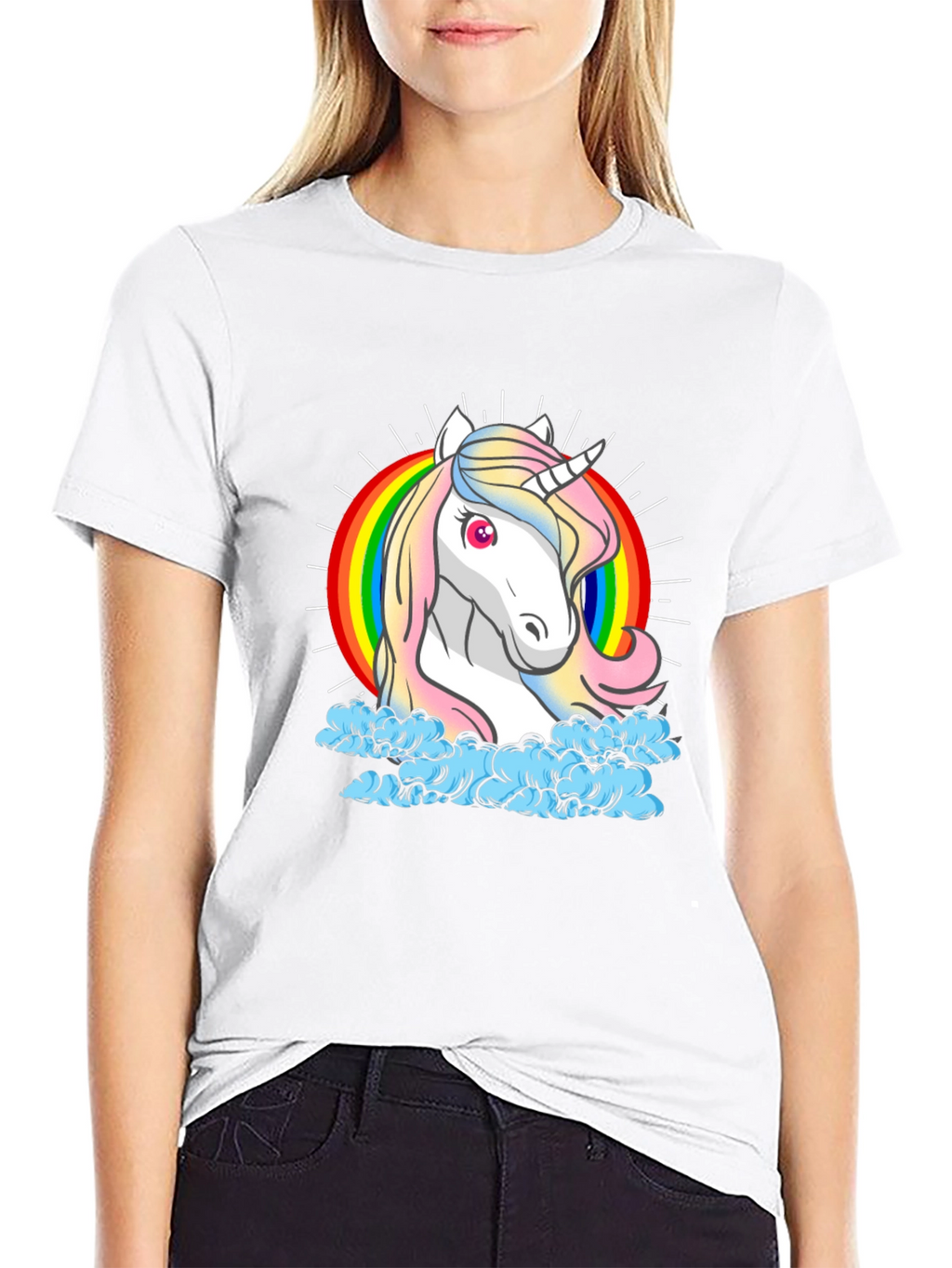 Unicorn Rainbow Graphic T-Shirt
