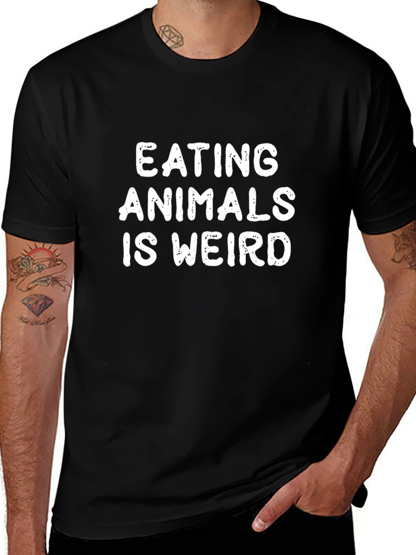 Eating Animals Is Weird Graphic Tee - Vegan T-Shirt