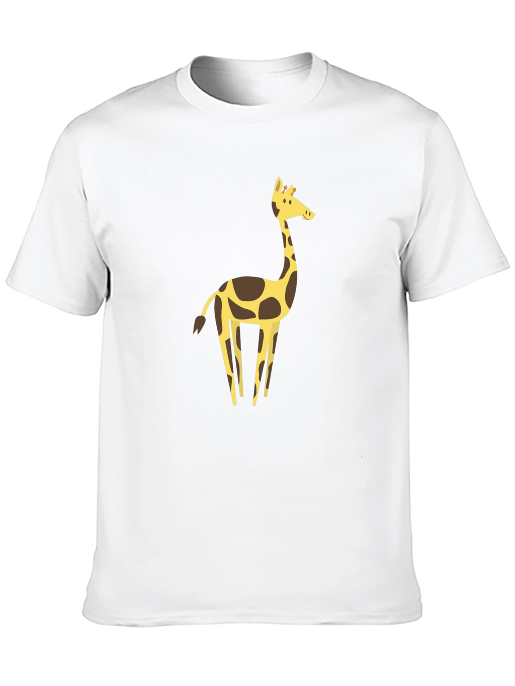 Giraffe Graphic Tee - Black Cotton Blend Shirt