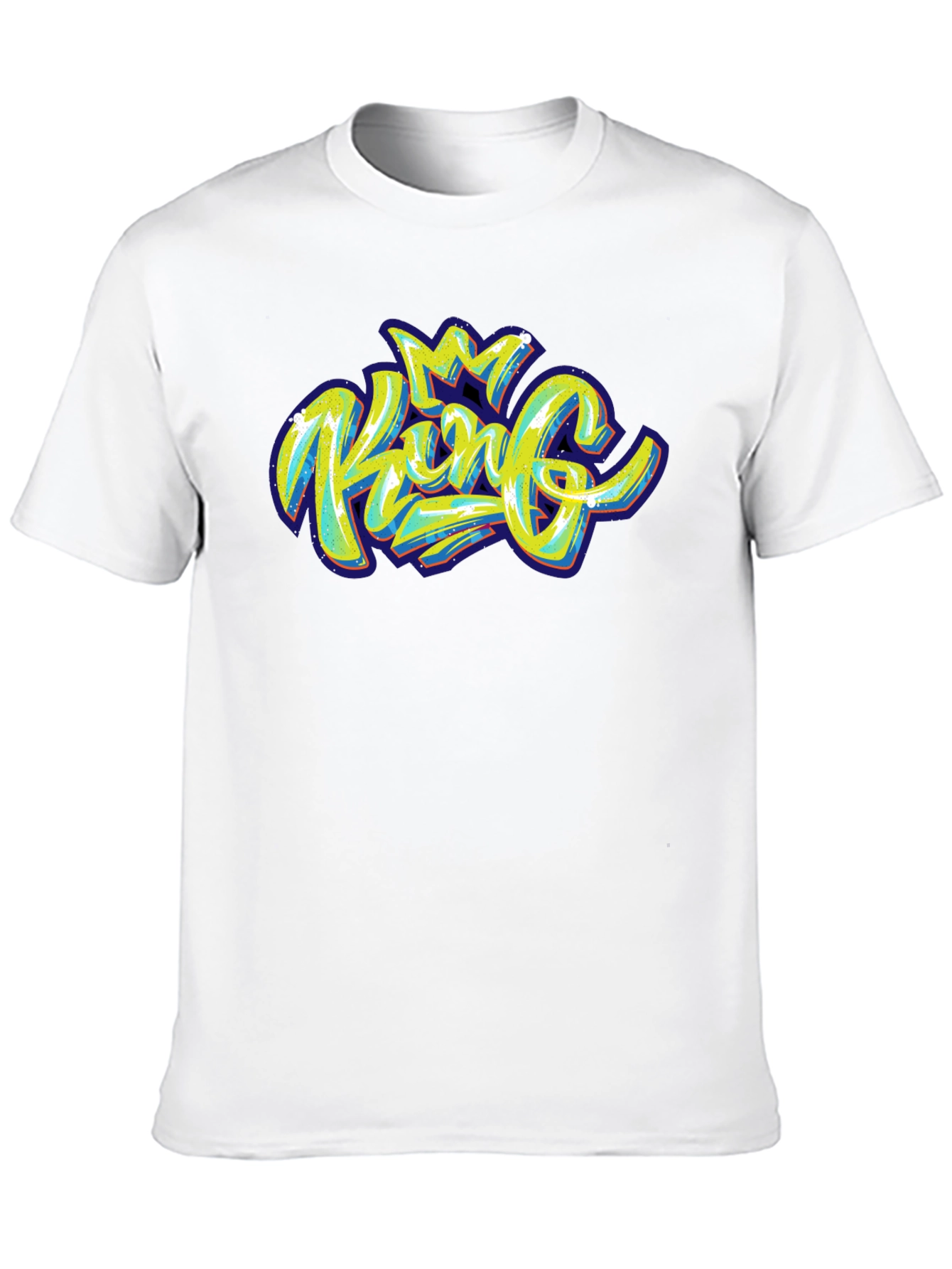 King Graphic Print Black T-Shirt