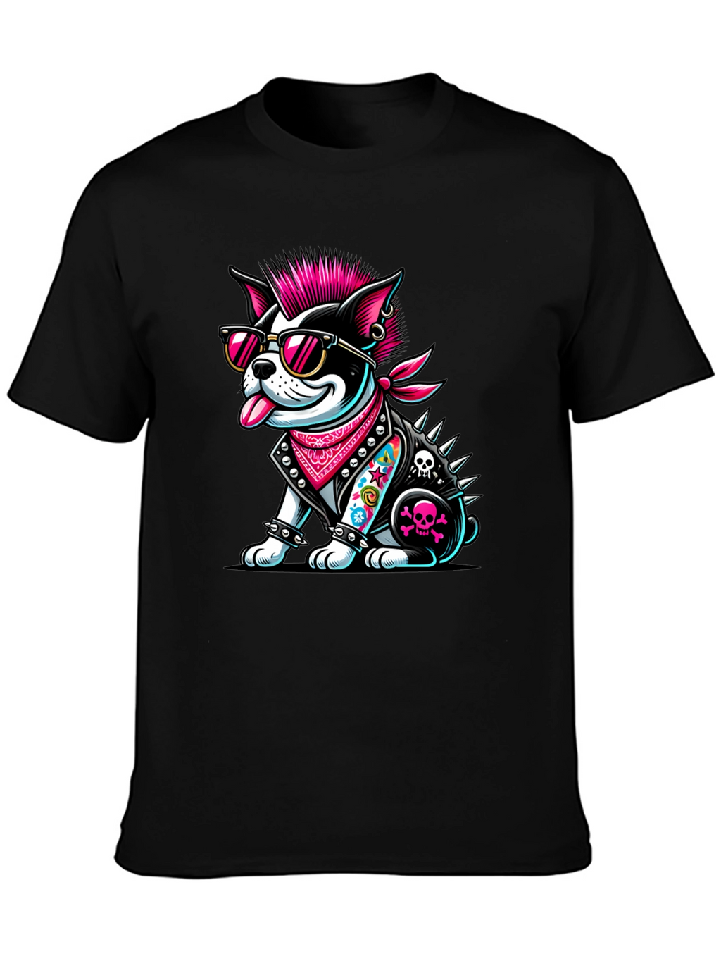 Punk Dog T-Shirt: Rocker Puppy Tee