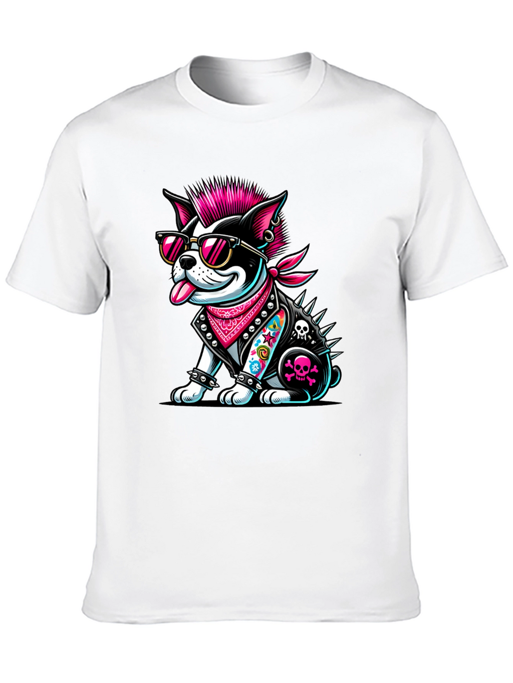 Punk Dog T-Shirt: Rocker Puppy Tee