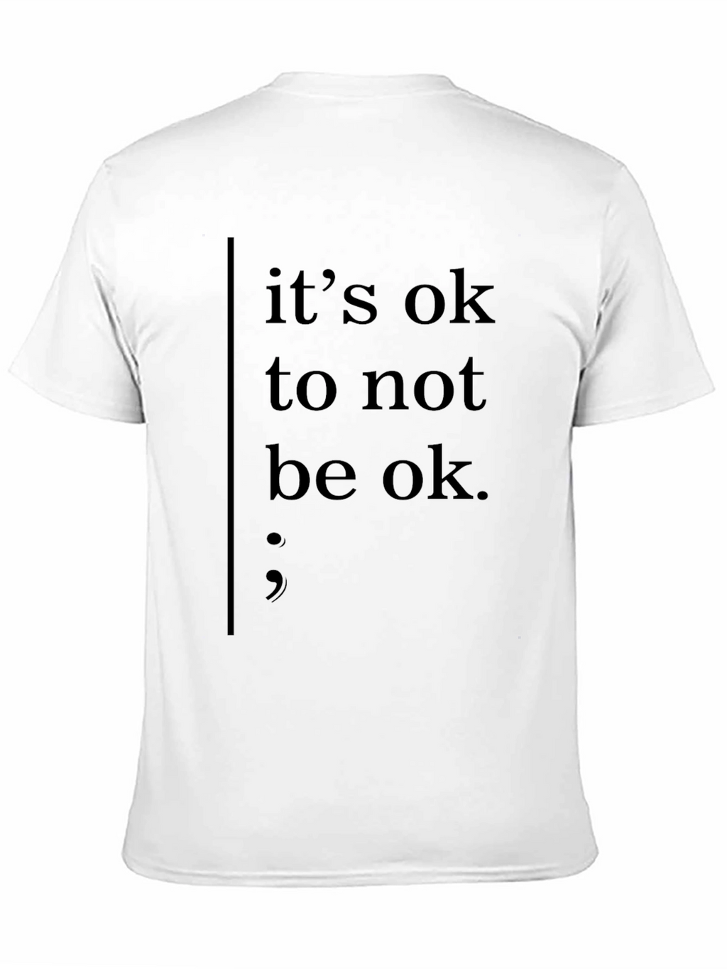 Its Ok To Not Be Ok Black Tee Shirt