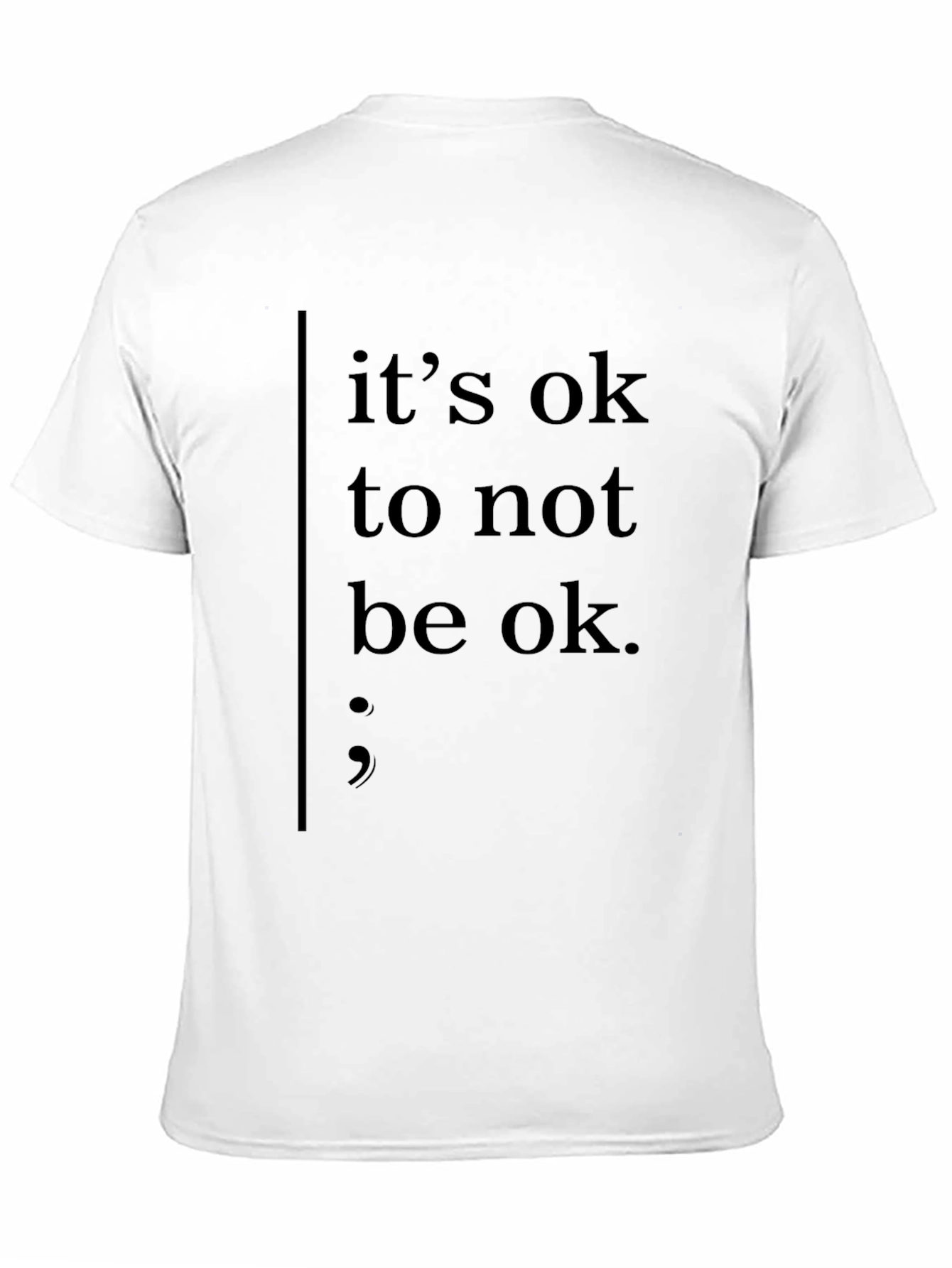 Its Ok To Not Be Ok Black Tee Shirt