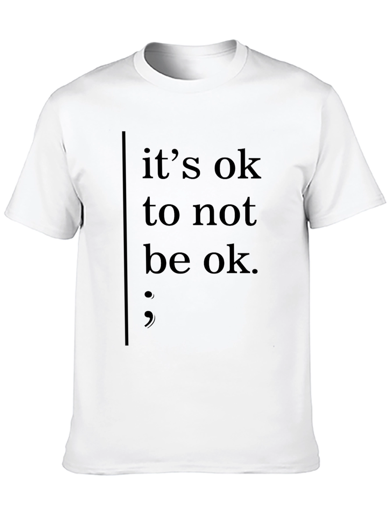 Its Ok To Not Be Ok Black Tee Shirt