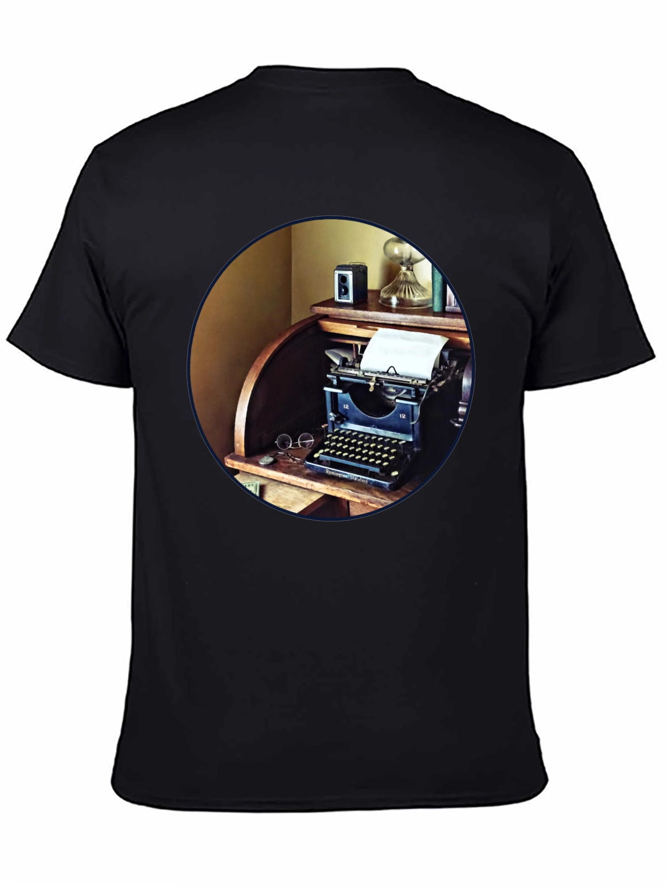 Vintage Typewriter T-Shirt - Retro Desk Design