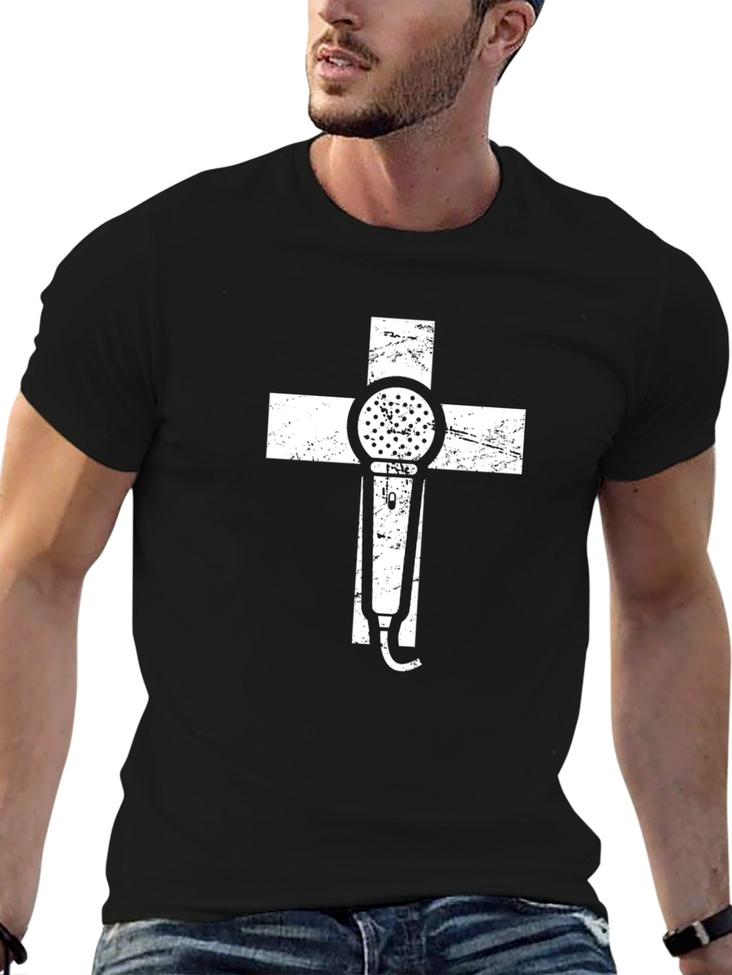 Microphone Cross Graphic Tee