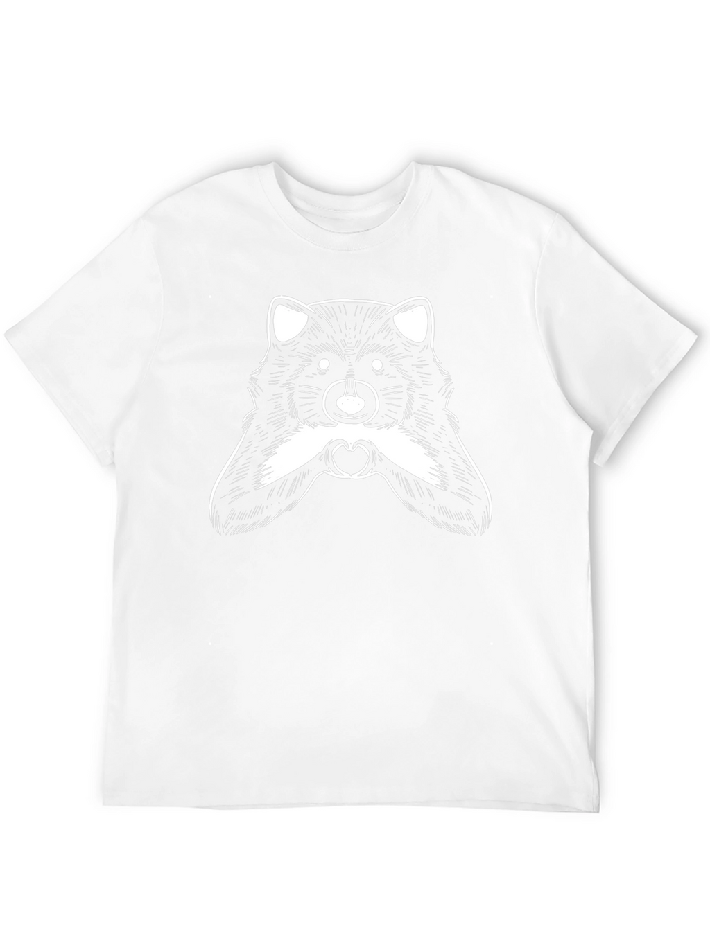 Raccoon Heart Hands Graphic T-Shirt