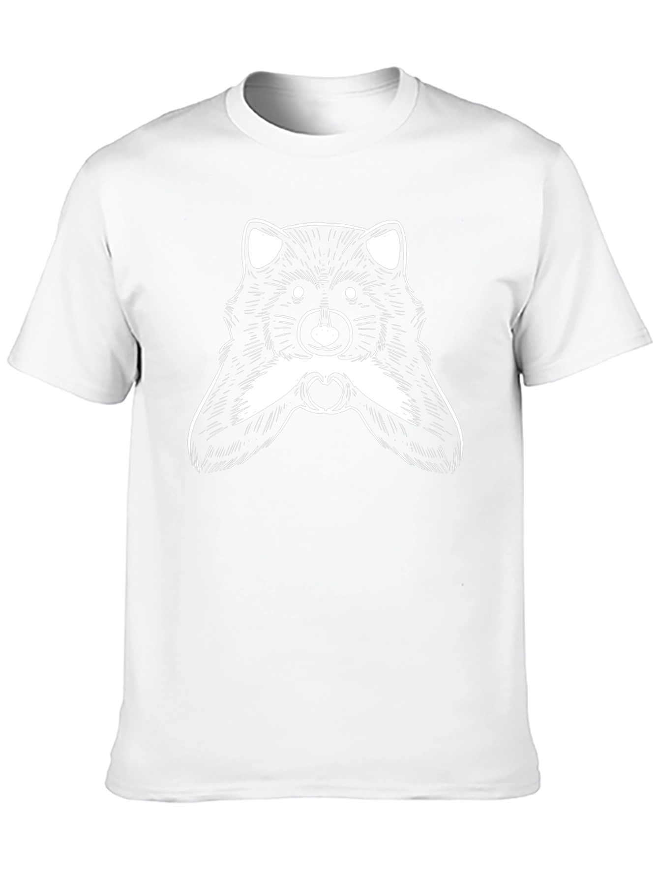 Raccoon Heart Hands Graphic T-Shirt