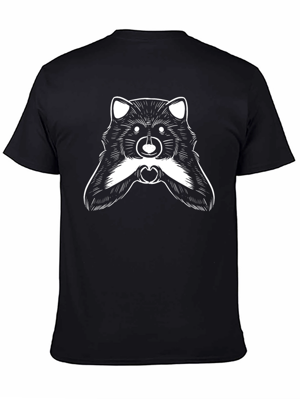 Raccoon Heart Hands Graphic T-Shirt