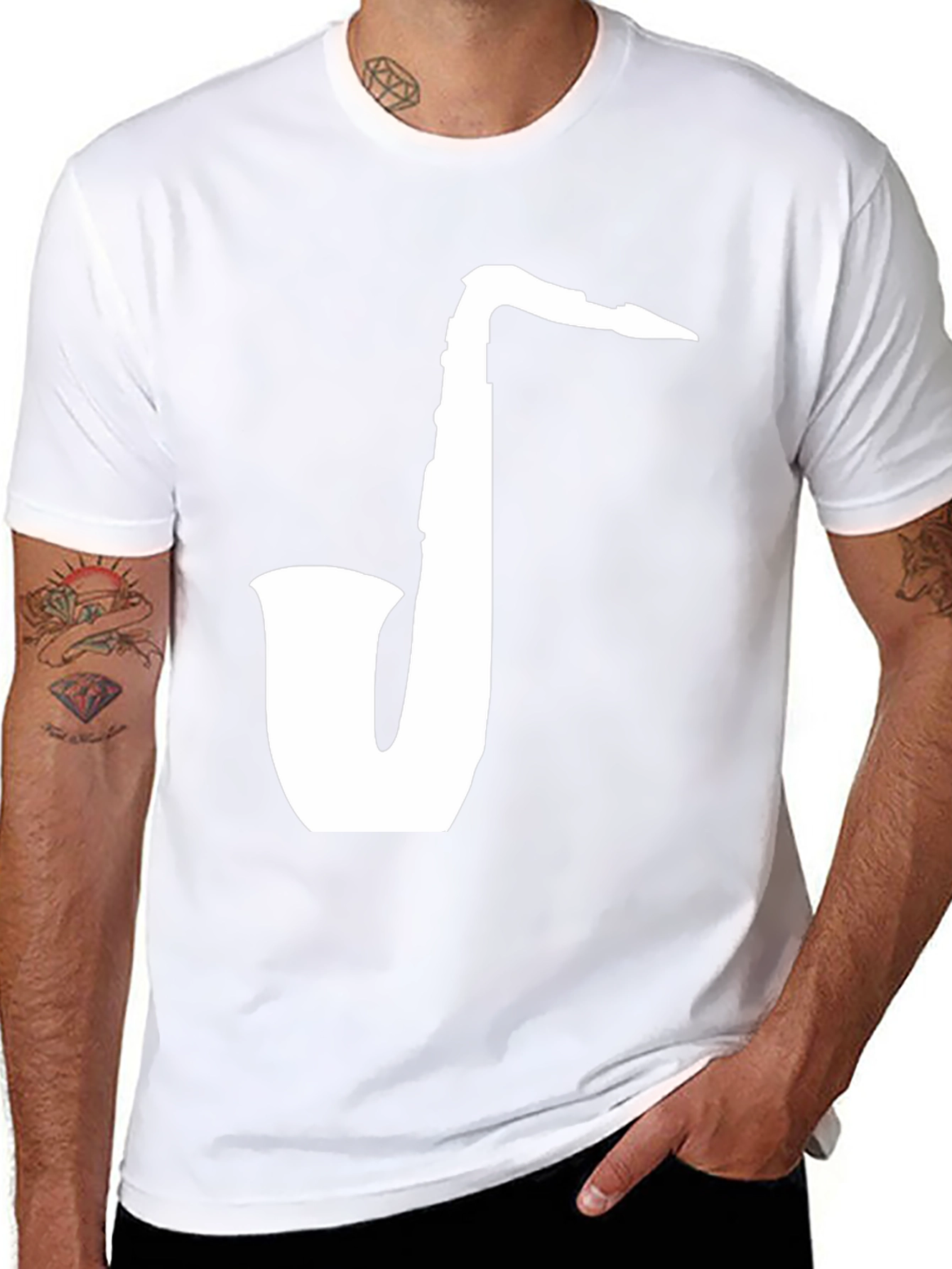 Saxophone Graphic Tee - Cool Music Lover Shirt