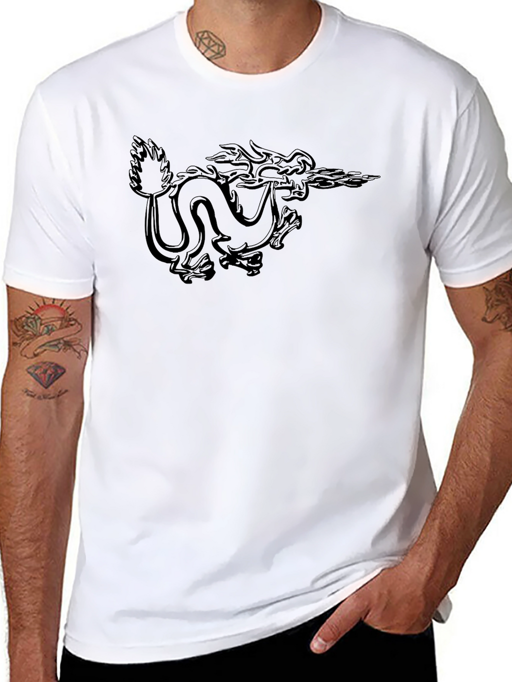 Black Dragon Graphic Tee - Mens Classic Fit