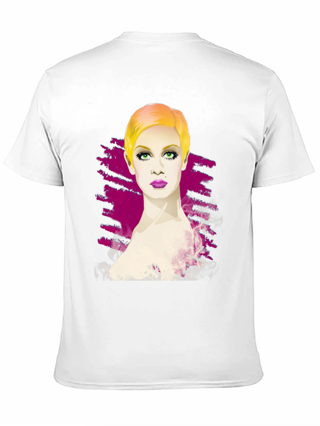 Twiggy Portrait Graphic Tee - Stylish Black T-Shirt