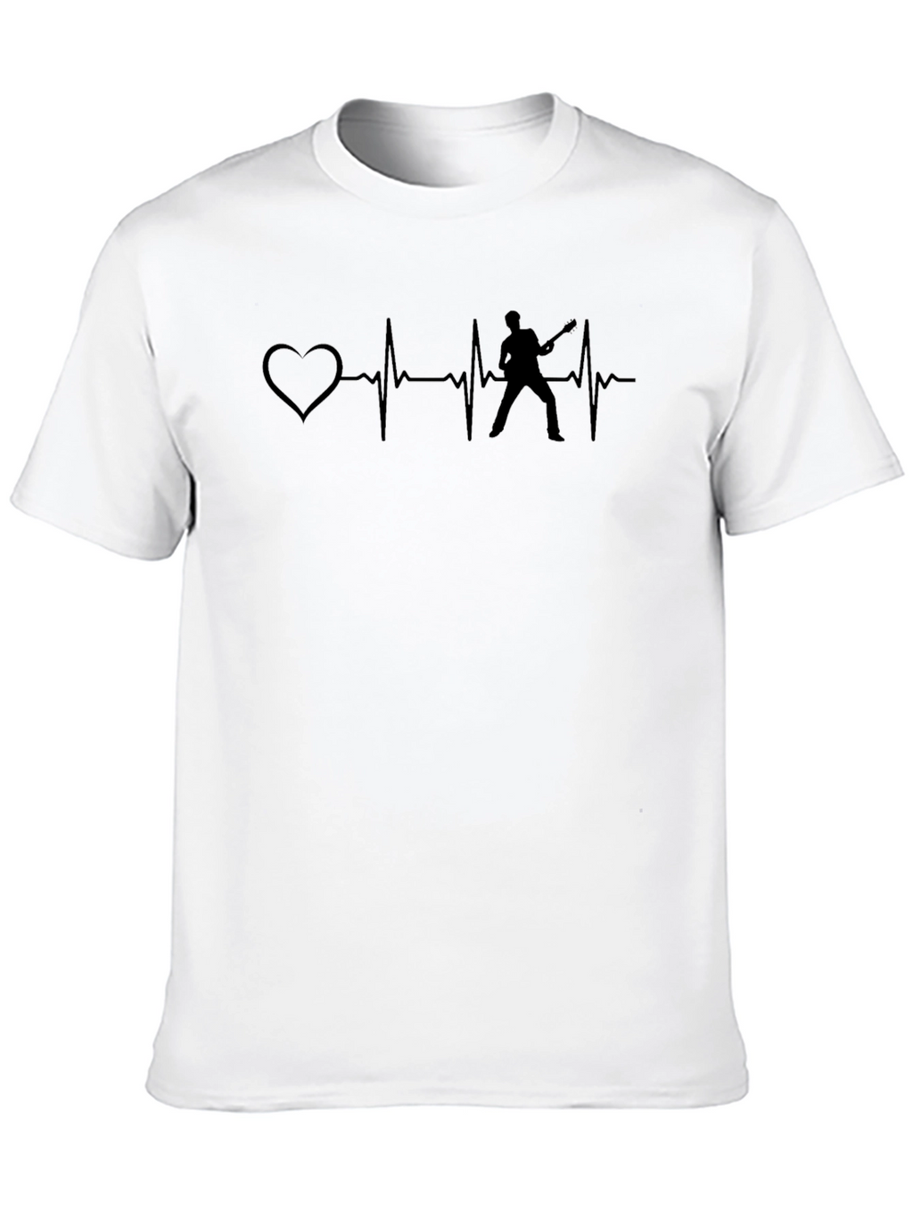 Heartbeat Guitarist T-Shirt - Music Lover Tee