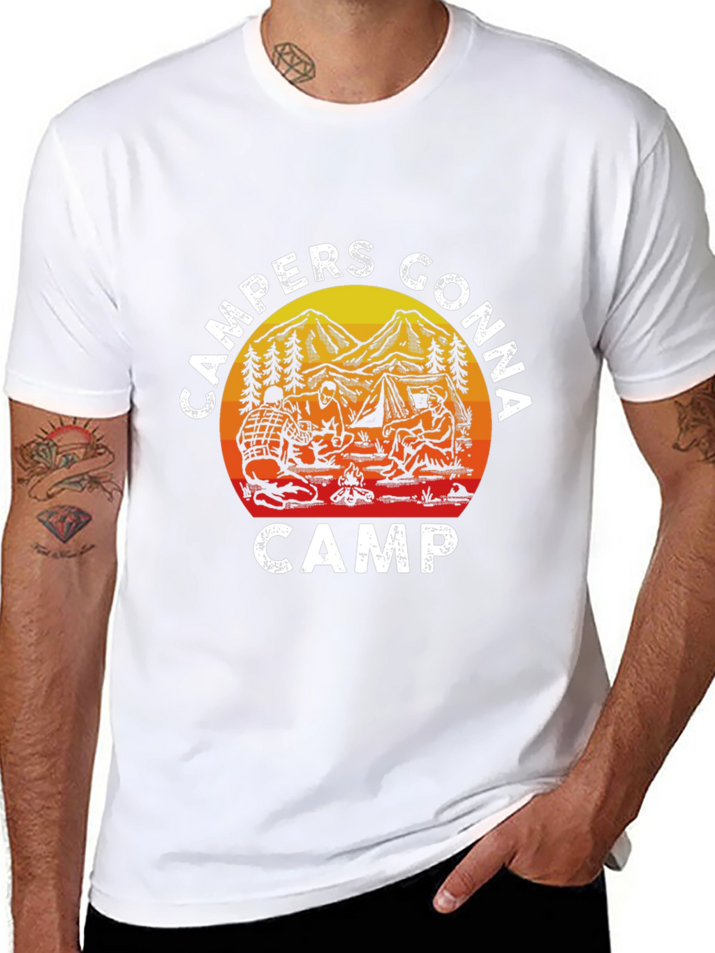 Campers Gonna Camp T-Shirt - Black