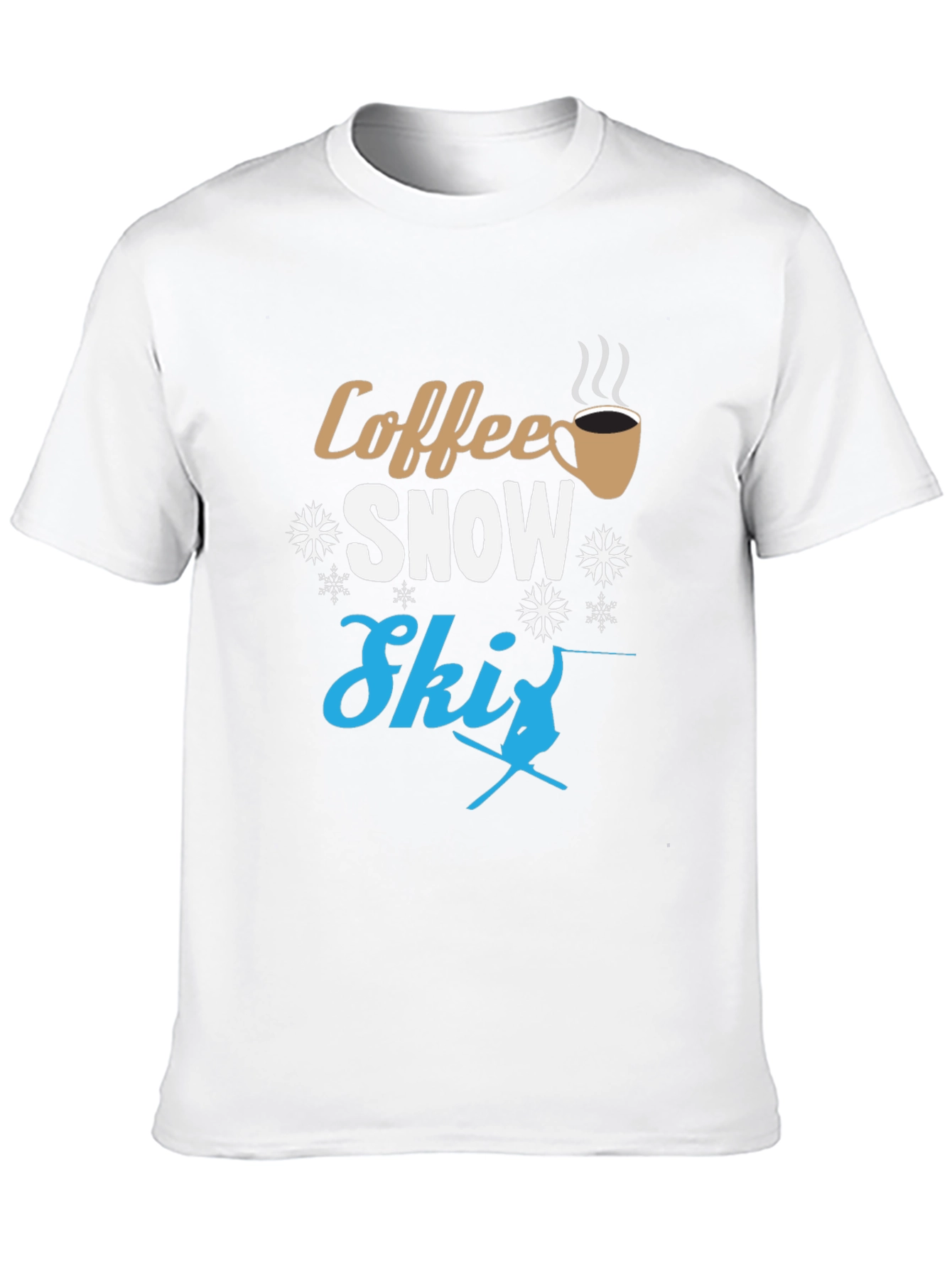 Coffee Snow Ski Graphic T-Shirt