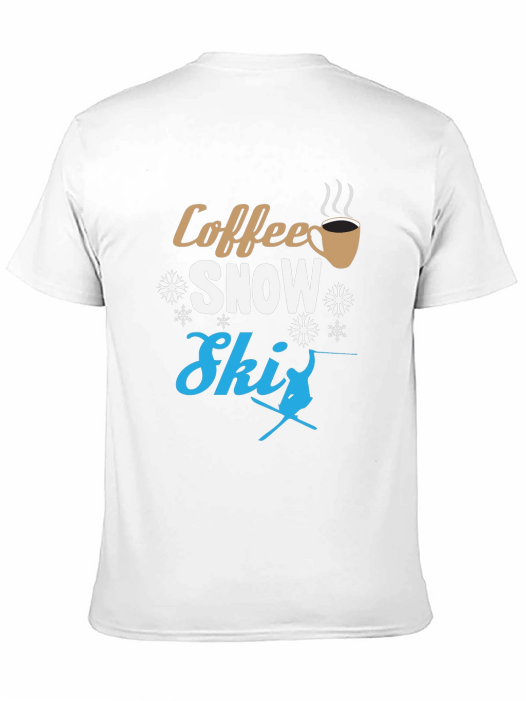 Coffee Snow Ski Graphic T-Shirt