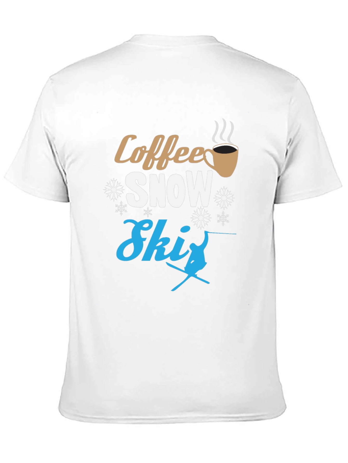 Coffee Snow Ski Graphic T-Shirt