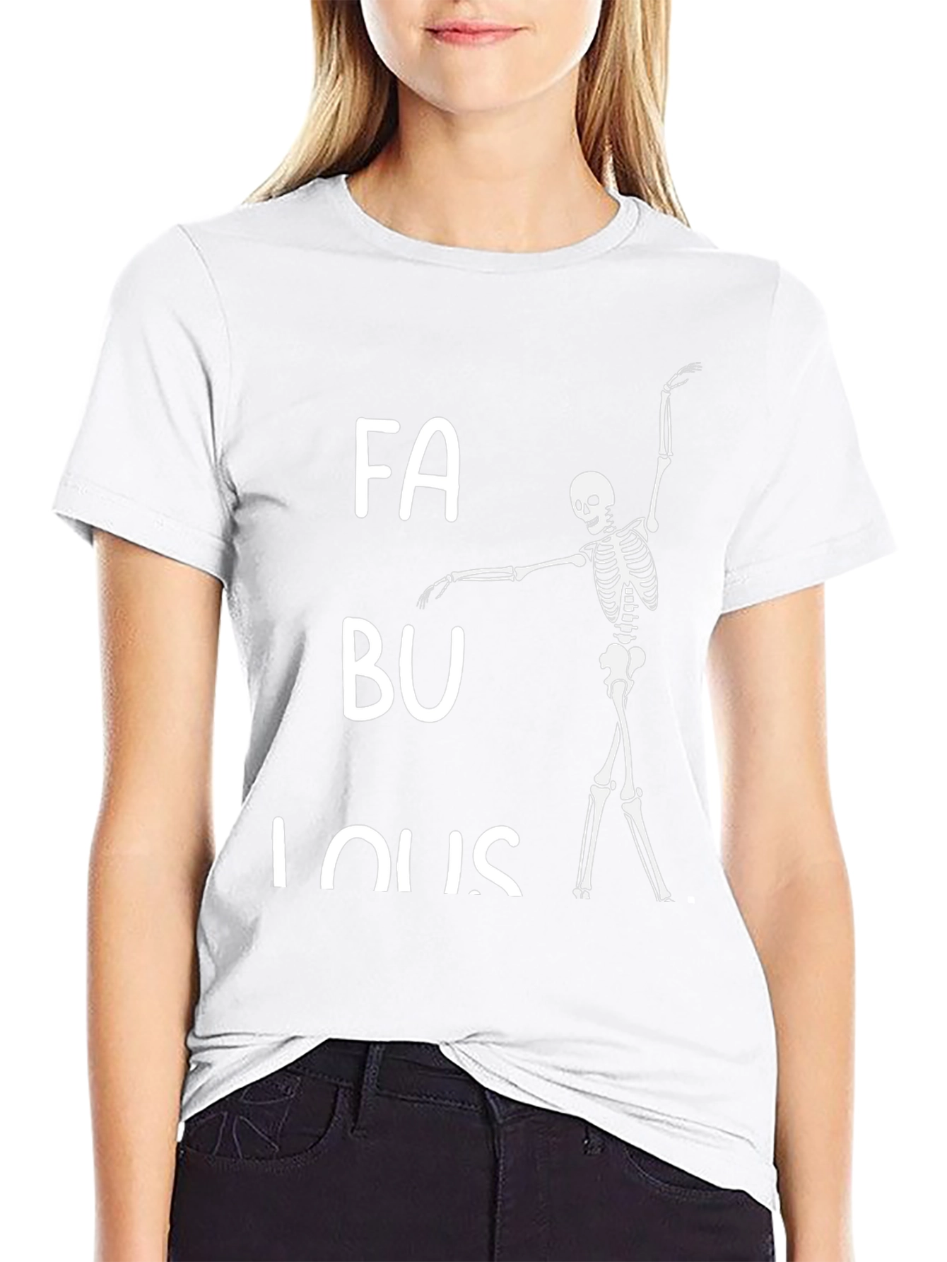 Fabulous Skeleton Graphic Tee - Black