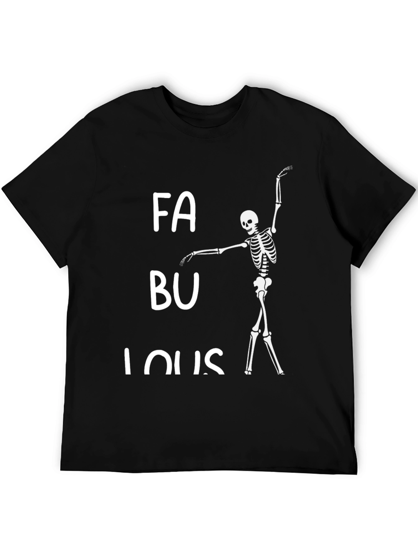 Fabulous Skeleton Graphic Tee - Black
