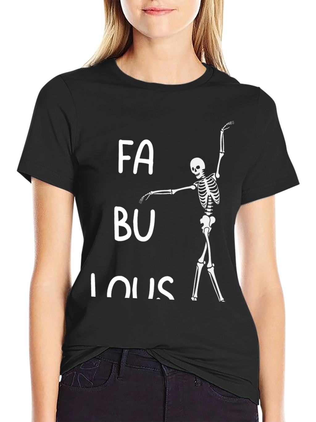 Fabulous Skeleton Graphic Tee - Black