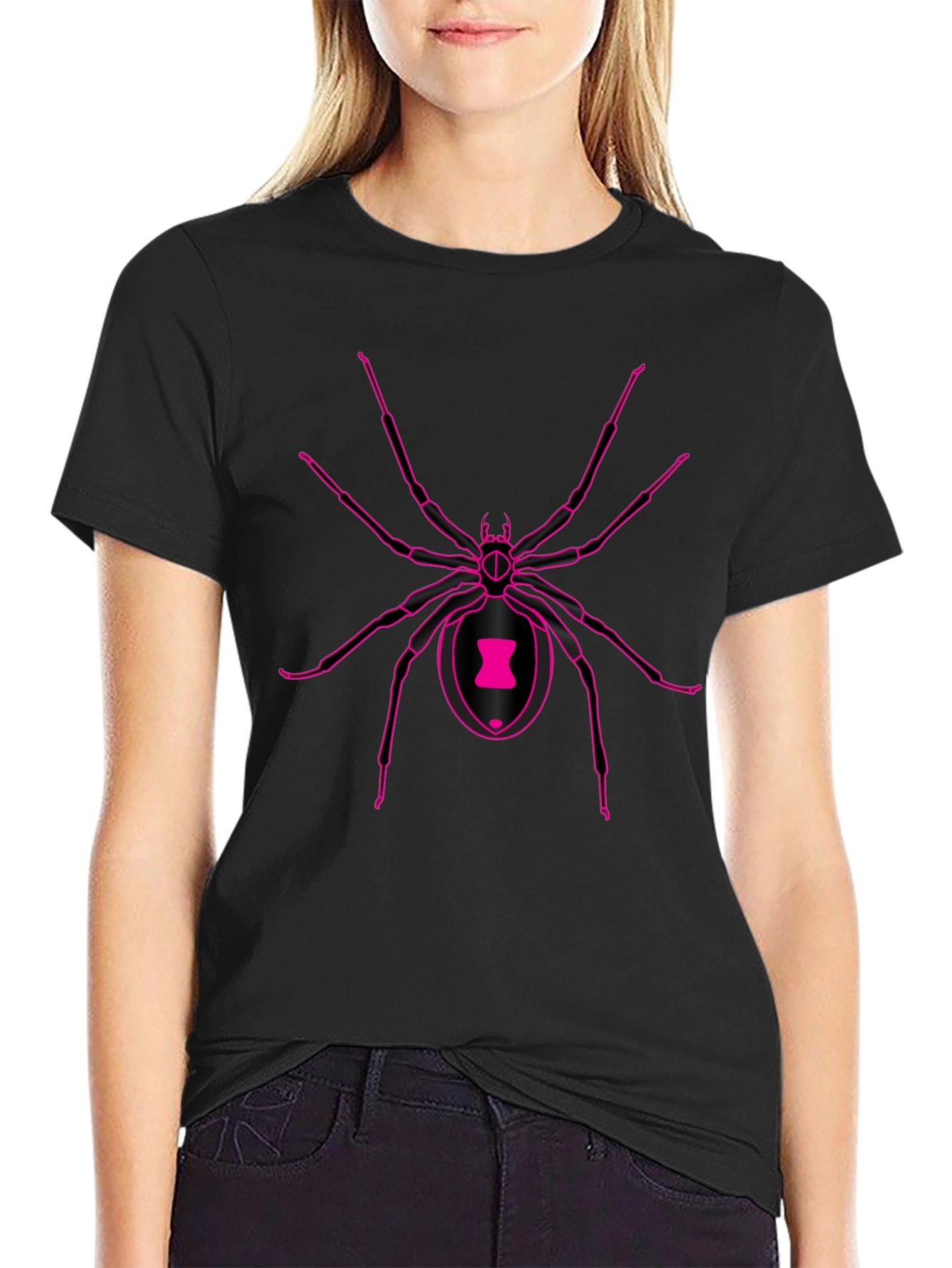 Black Widow Spider Graphic Tee - Mens