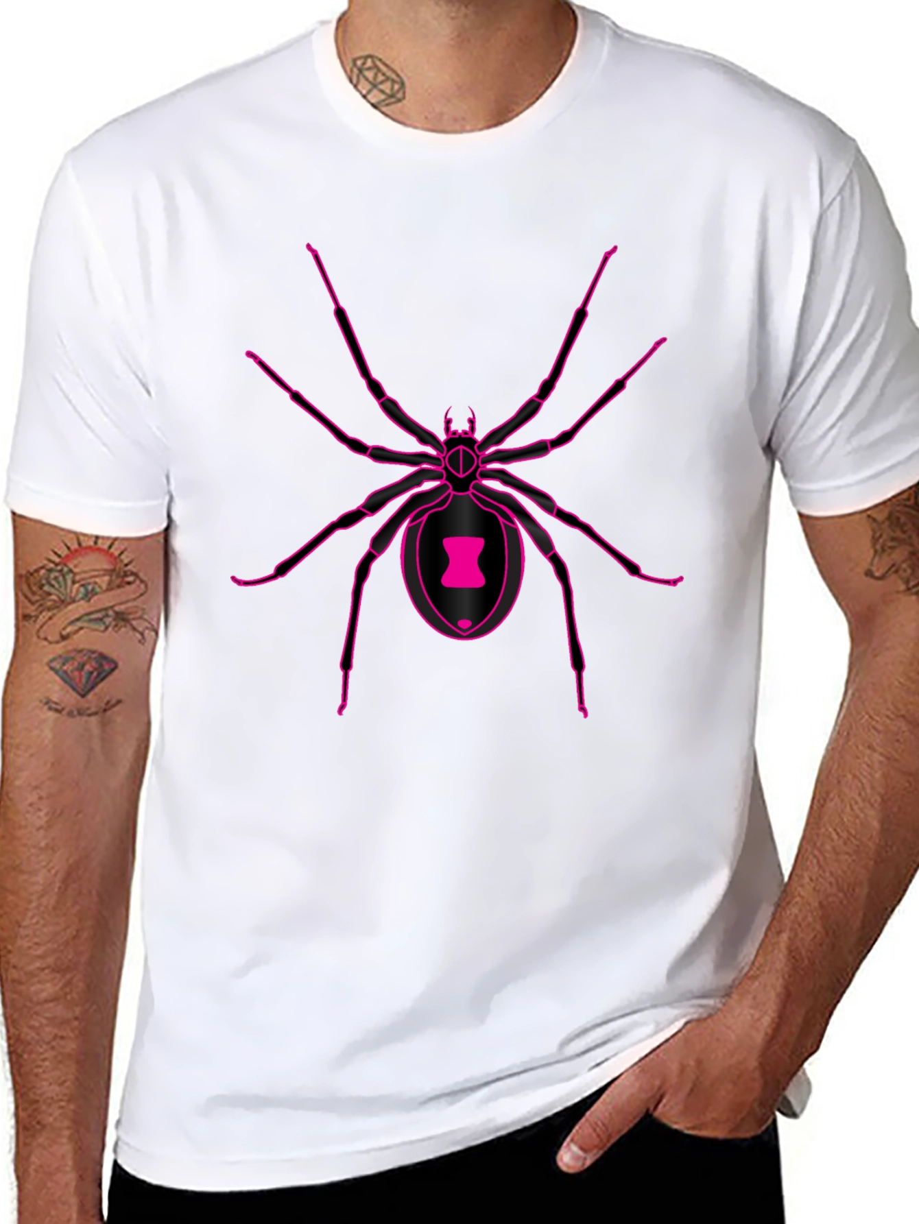 Black Widow Spider Graphic Tee - Mens