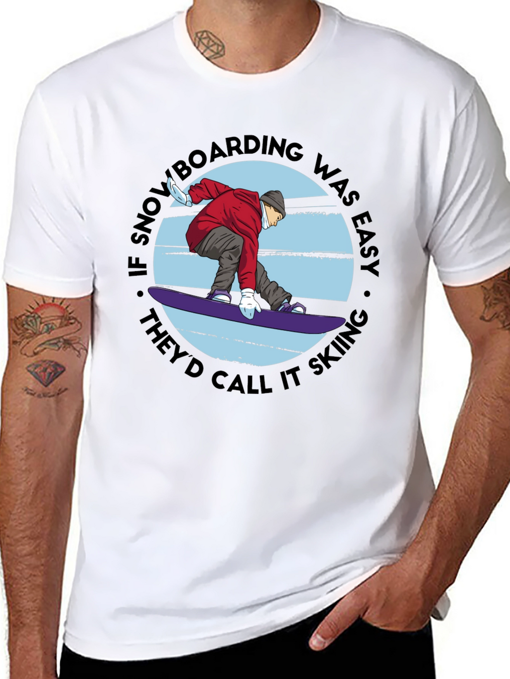 Snowboarding vs Skiing Graphic Tee
